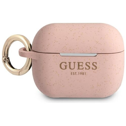 Etui na słuchawki GUESS Silicone Glitter do Apple AirPods Pro Różowy
