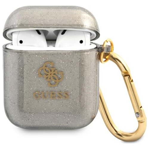 Etui na słuchawki GUESS Colored Glitter do Apple AirPods 1/2 Czarny