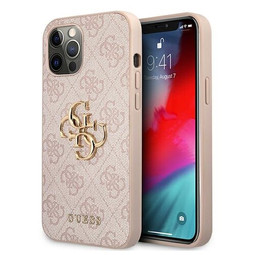 Etui GUESS 4G Big Metal Logo do Apple iPhone 12/12 Pro Różowy