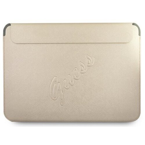 Etui na laptopa GUESS Saffiano Script Computer Sleeve 13 cali Złoty