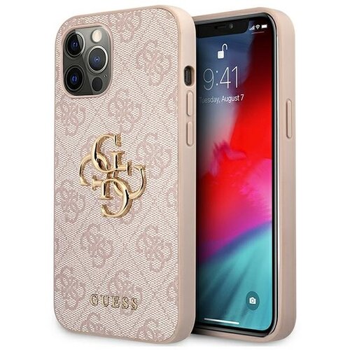 Etui GUESS 4G Big Metal Logo do Apple iPhone 12 Pro Max Różowy