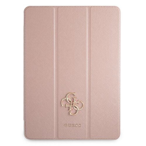 Etui na iPad Pro GUESS Saffiano 4G Big Metal Logo Różowy