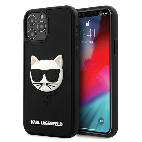 Etui KARL LAGERFELD Choupette 3D Rubber do Apple iPhone 12/12 Pro Czarny