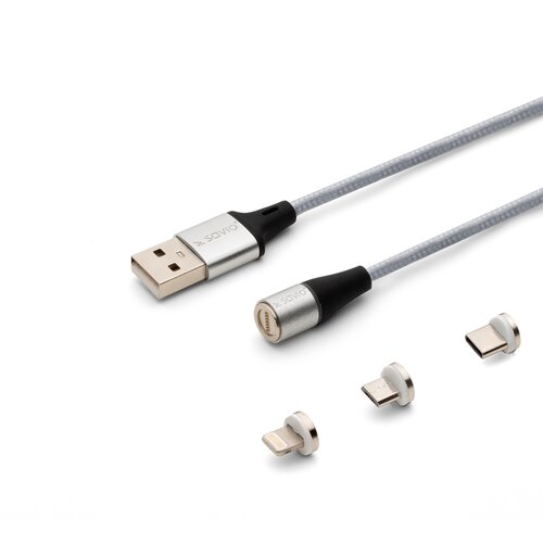 Kabel USB - USB Typ-C/Micro USB/Lighting SAVIO CL-153 1 m