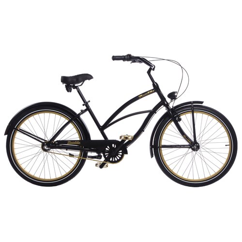 Rower miejski PLUMBIKE La Donna Gold Black 3B 26 cali damski Czarny