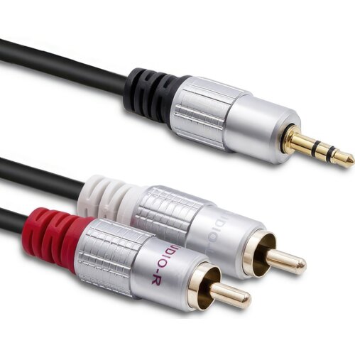 Kabel Jack 3.5 mm - 2x RCA QOLTEC 3 m