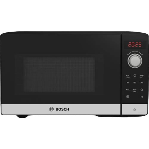 Kuchenka mikrofalowa BOSCH FFL023MS2 Serie 2 800W średnica 27 cm pojemność 20L Hydroliza QuickStart Czarno-srebrny