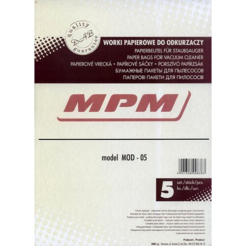 Worek do odkurzacza MPM MOD05-FP (5 sztuk)