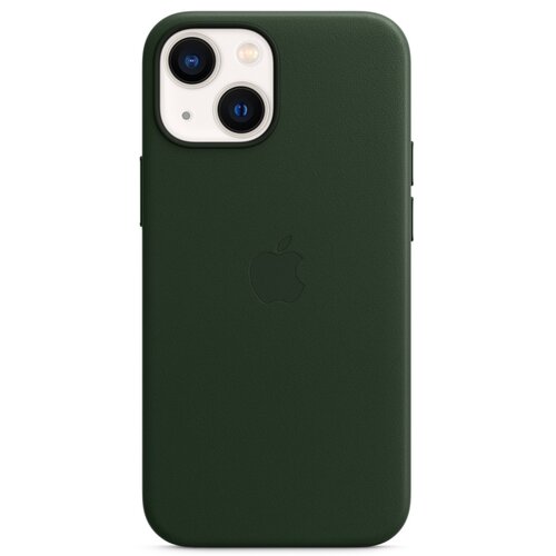 Etui APPLE Leather Case MagSafe do iPhone 13 mini Zielona sekwoja