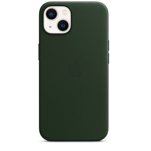Etui APPLE Leather Case MagSafe do iPhone 13 Zielona sekwoja