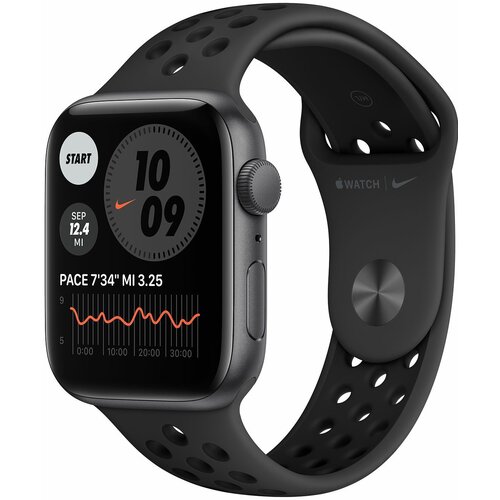 APPLE Watch SE Nike GPS 40mm koperta z aluminium (gwiezdna szarość) + pasek sportowy (antracyt/czarny)