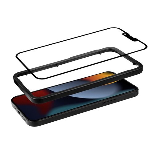 Szkło hartowane CRONG Anti-Bacterial 3D Armour do Apple iPhone 13 Pro Max + ramka instalacyjna
