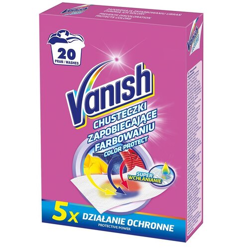 Chusteczki do prania VANISH Color Protect 20 prań (10 sztuk)