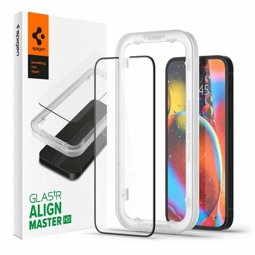 Szkło hartowane SPIGEN ALM Glass FC do Apple iPhone 13/13 Pro Czarny