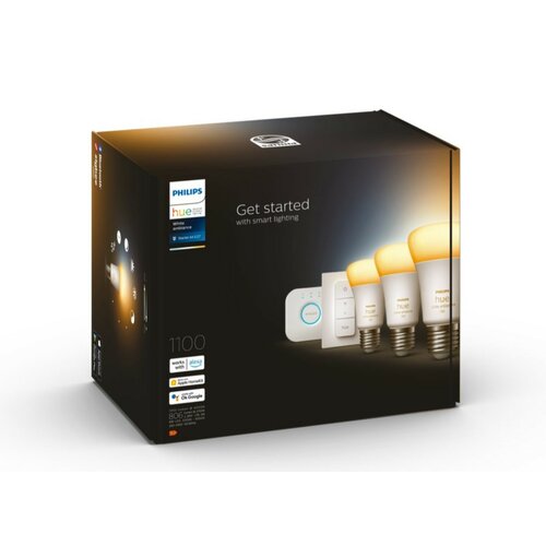 Zestaw startowy PHILIPS HUE 929002468403 8W E27 (3 szt.) + mostek Bridge