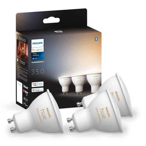 Inteligentna żarówka LED PHILIPS HUE 929001953312 4.3W GU10 Bluetooth, ZigBee (3 szt.)