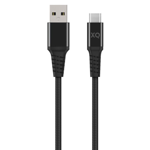 Kabel USB - USB Typ-C XQISIT Extra Strong Braided 35394 2m Czarny