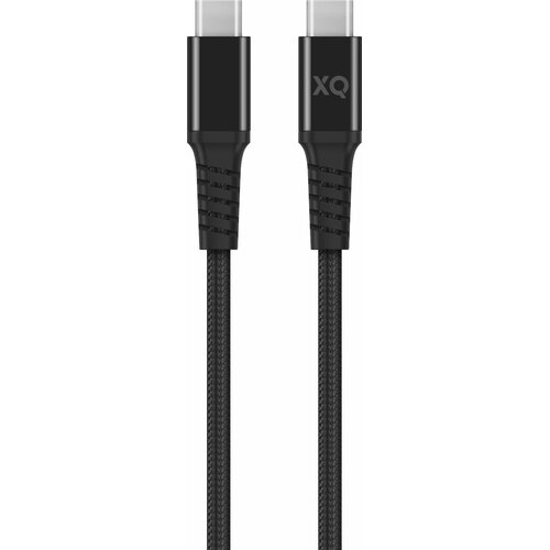 Kabel USB Typ-C - USB Typ-C XQISIT Extra Strong Braided 37848 2m Czarny