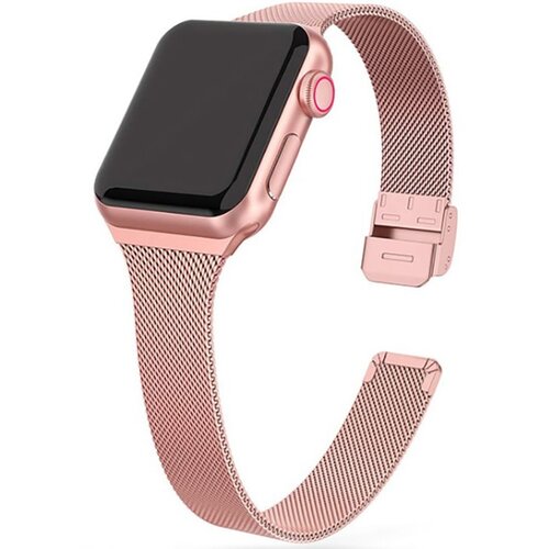 Pasek TECH-PROTECT Thin Milanese do Apple Watch 4/5/6/7/8/9/SE (38/40/41mm) Różowe złoto