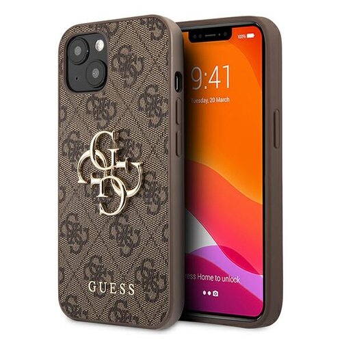 Etui GUESS 4G Big Metal Logo do Apple iPhone 13 Brązowy
