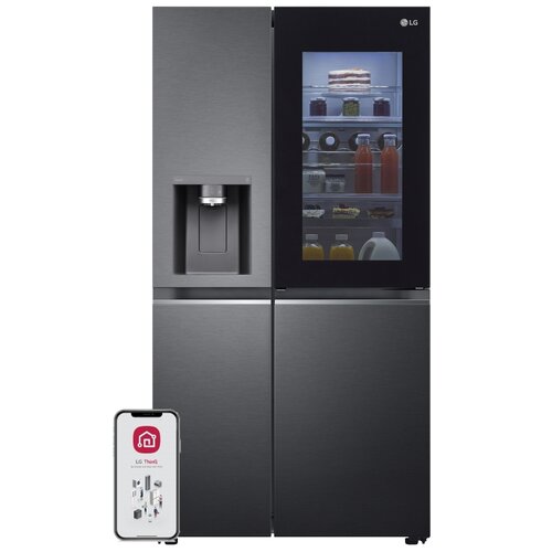 Lodówka LG GSXV90MCAE Side by Side 179cm Srebrna LinearCooling