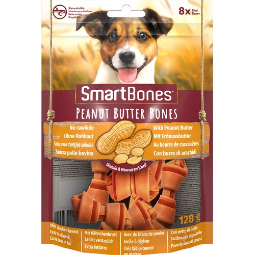 Przysmak dla psa SMART BONES Peanut Butter Mini (8 szt.) 128 g