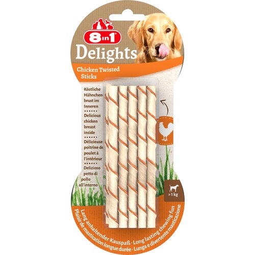 Przysmak dla psa 8IN1 Delights Twisted Sticks (10 szt.) 55 g