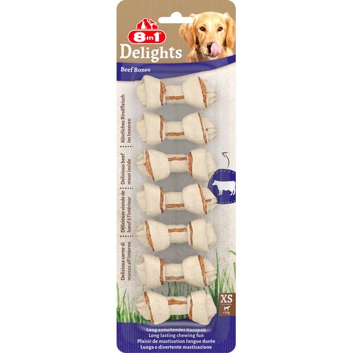 Przysmak dla psa 8IN1 Delights Beef Bone XS (7 szt.) 84 g
