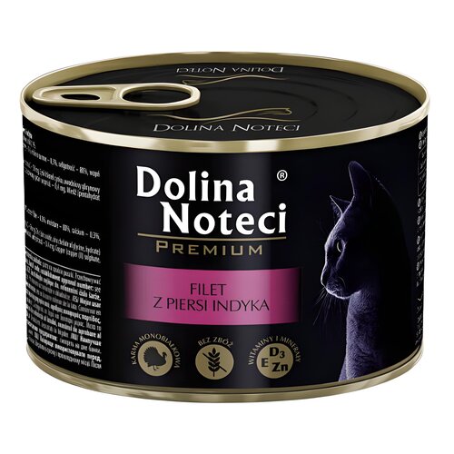 Karma dla kota DOLINA NOTECI Premium z filetem z piersi indyka w sosie 185 g