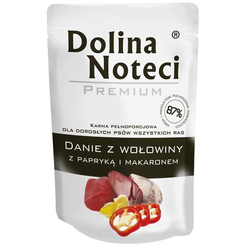 Karma dla psa DOLINA NOTECI Premium Wołowina z papryką i makaronem 100 g