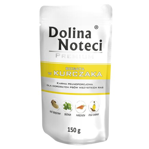 Karma dla psa DOLINA NOTECI Premium bogata w kurczaka 150 g