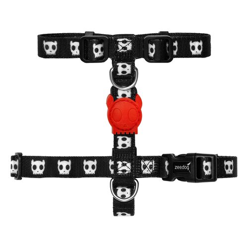 Szelki dla psa ZEE DOG Skull XS Czarno-biały