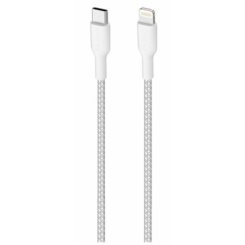 Kabel USB-C - Lightning PURO Fabric Ultra Strong 1.2 m Biały