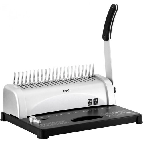 Bindownica DELI E3870 Grzebieniowa, 12 dziurkowanych kartek, 350 oprawianych kartek