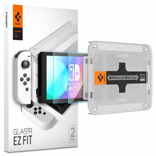 Szkło hartowane SPIGEN Glas.Tr Ez Fit do Nintendo Switch Oled 2szt.