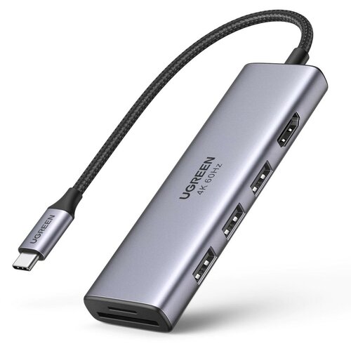 Hub UGREEN CM511 USB Typu C, Pasywny
