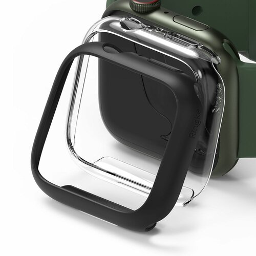 Nakładka RINGKE Slim do Apple Watch 7 45 mm Przezroczysty/czarny