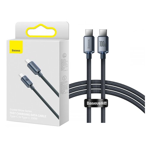 Kabel USB-C - USB-C BASEUS Crystal Shine 1.2m Czarny