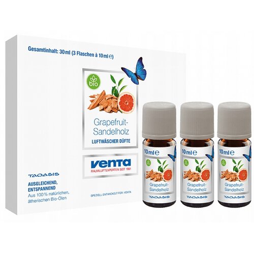Zestaw BIO-olejków VENTA Grejpfrut i drzewo sandałowe 10 ml (3 sztuki)