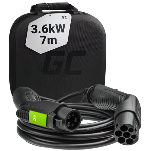 Kabel do ładowania samochodu elektrycznego GREEN CELL GC EV19 gniazdo Typ 2 - wtyk Typ 1