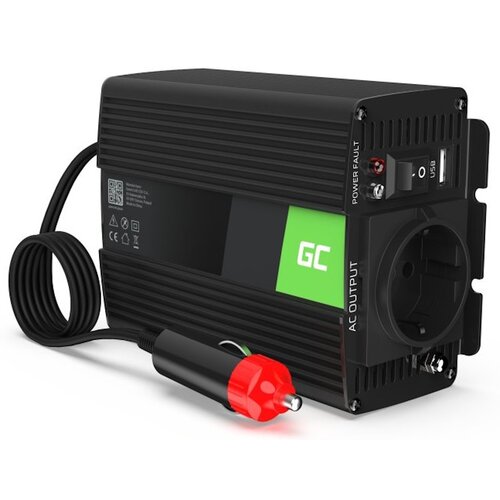 Przetwornica GREENCELL 12V na 230V 150W/300W Czysta sinusoida