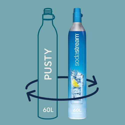 Wymiana naboju SODASTREAM CO2 Blue - gaz spożywczy oryginalny z atestem