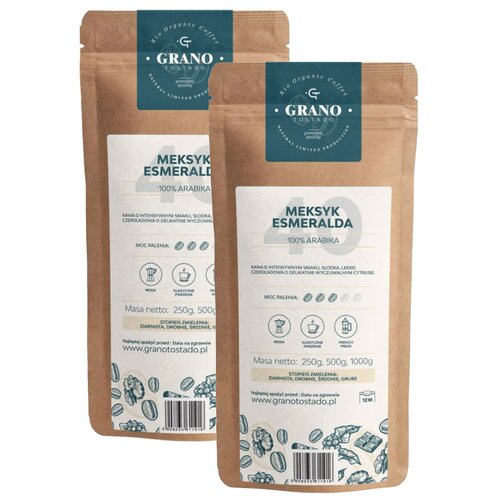 Kawa mielona GRANO TOSTADO Meksyk Esmeralda Arabica 2 x  0.5 kg