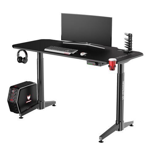 Biurko ULTRADESK Level Czarny + Fotel HYPERX Stealth 367501 Czarny