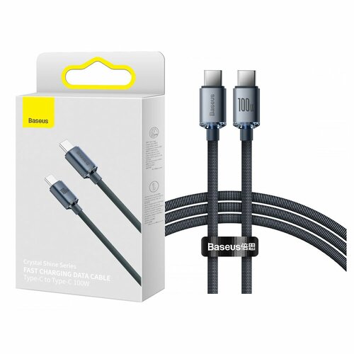 Kabel USB-C - USB-C BASEUS Crystal Shine 2m Czarny