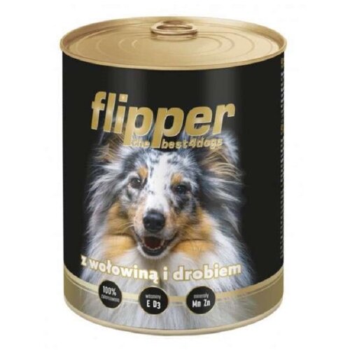 Karma dla psa DOLINA NOTECI Flipper z wołowiną i drobiem 800 g