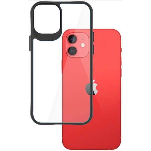 Etui 3MK Satin Armor Case+ do Apple iPhone 12/12 Pro Przezroczysto-czarny