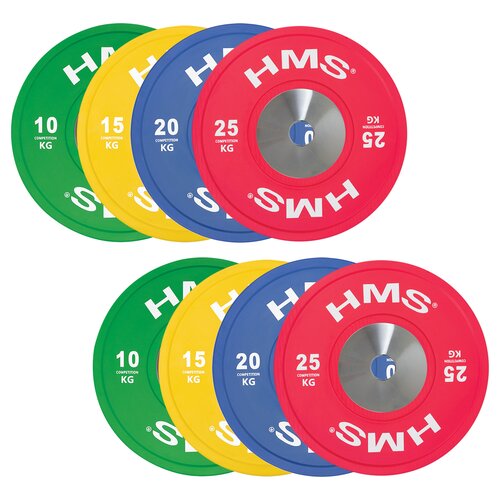 Zestaw obciążeń HMS Bumper TBR PROFI SET (2x10/2x15/2x20/2x25 kg)