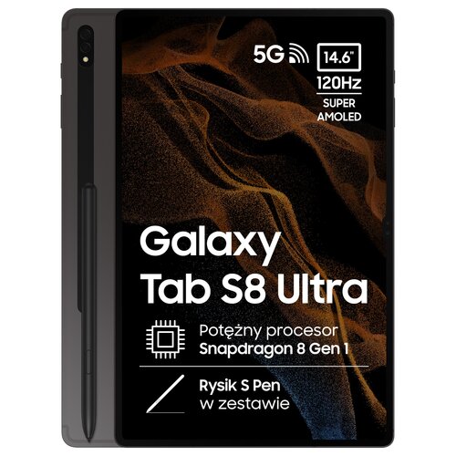  Samung Galaxy Tab S8 Ultra 5G WiFi+LTE Factory Unlocked Tablet  SM-X906B 14.6 Inch, 512 GB Internal Memory, 16 GB RAM, Android Tablet  Including S Pen EU/UK Model International Version 