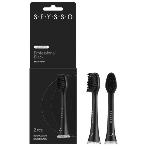 Oryginalna końcówka szczoteczki SEYSSO Carbon Professional (2 szt.) (Usuwa przebarwienia na zębach)